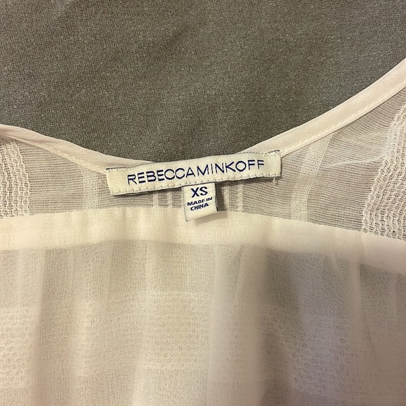 Rebecca Minkoff Ruffle Sleeve Mini Dress with Lace Detail - Picture 3 of 5